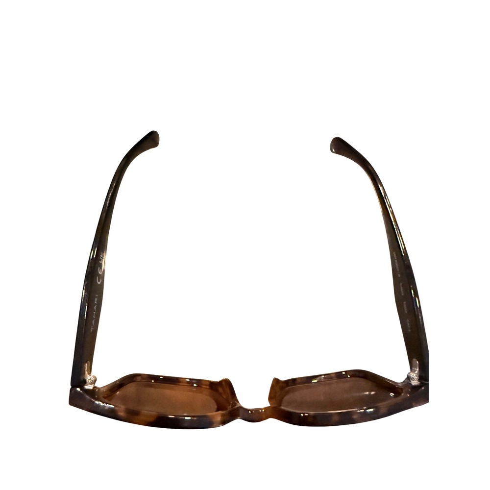 Tahari Oversized Square Sunglasses‎ Tortoise Brown Gradient Quiet Luxury Chic - Picture 7 of 11
